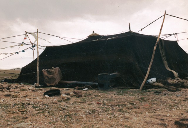 The drokpa black yak hair tent