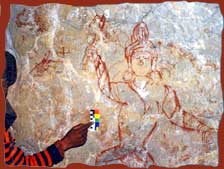 Rare pictograph of early Bon religious practitioner